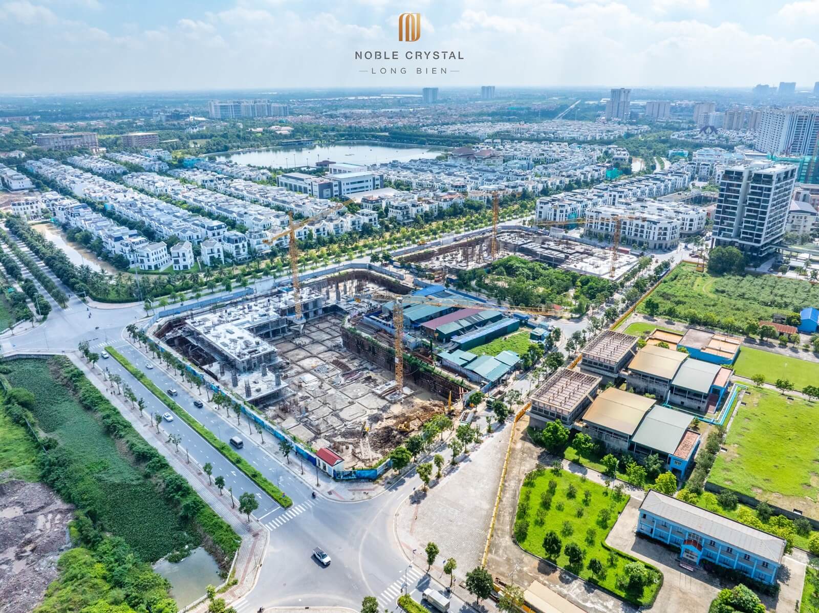 tiến độ xây dựng dự án noble crystal long biên tháng 11/2025