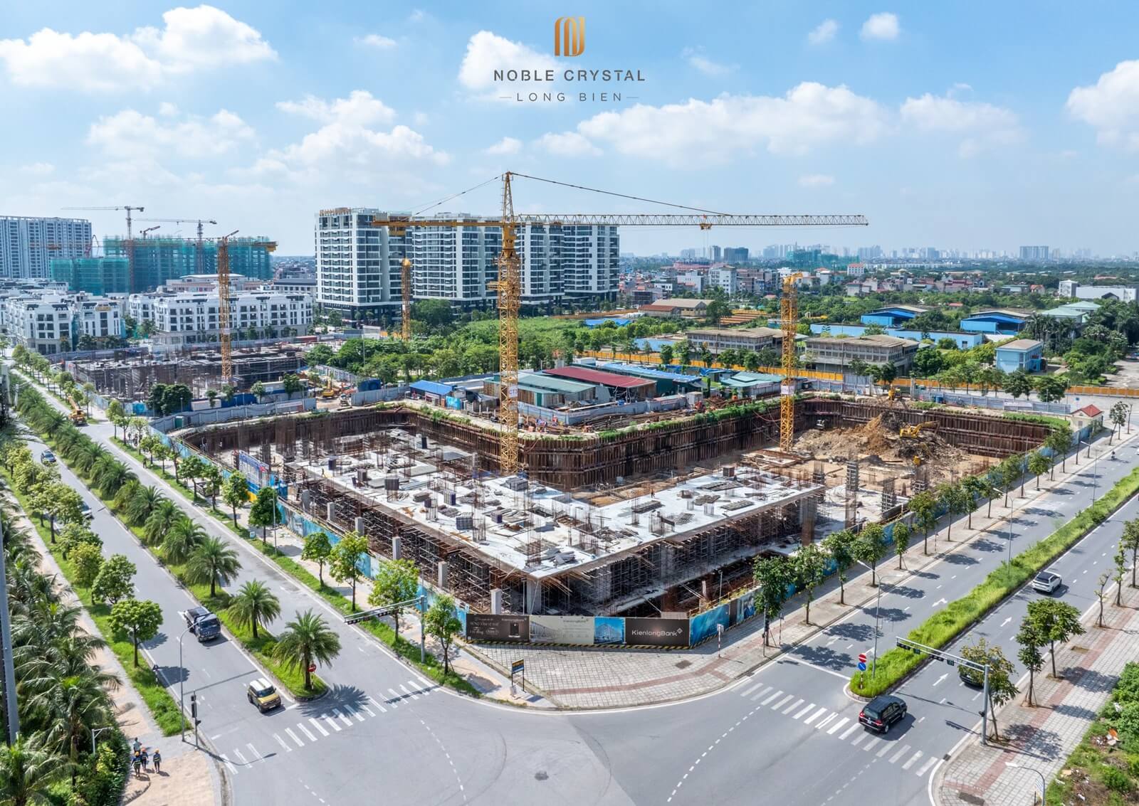 tiến độ dự án noble crystal long biên tháng 11/2025