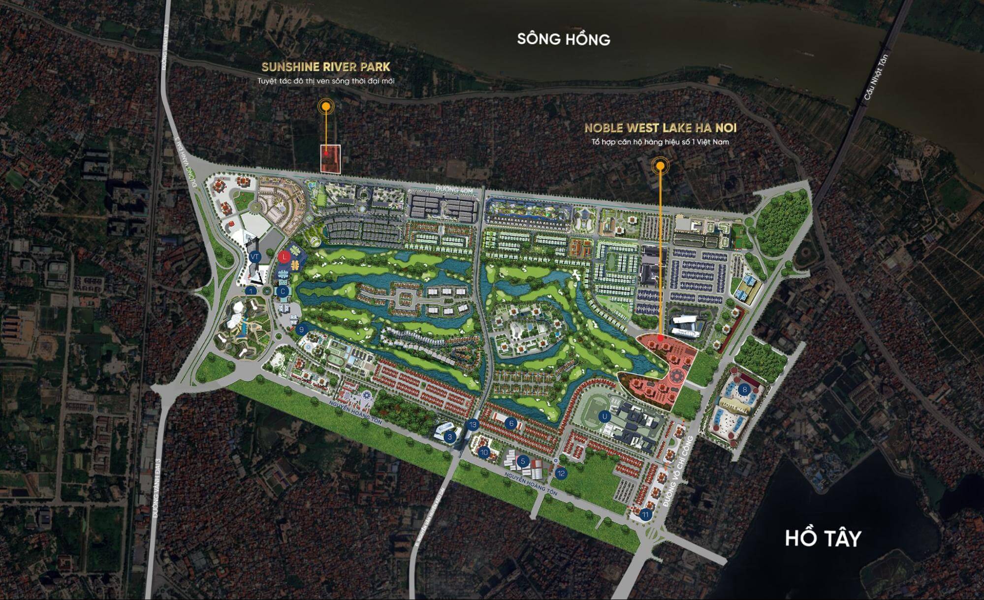 vị trí dự án noble west lake ha noi